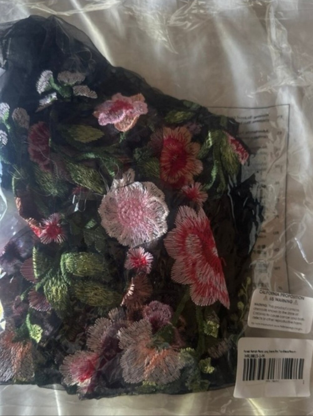 New iHeartRaves Forest Nymph Floral Long-Sleeve Bra Top Size Medium - Picture 7 of 7